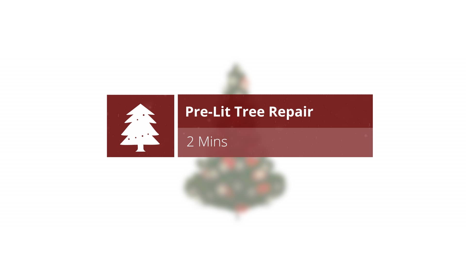 Prelit Tree Repair on Vimeo
