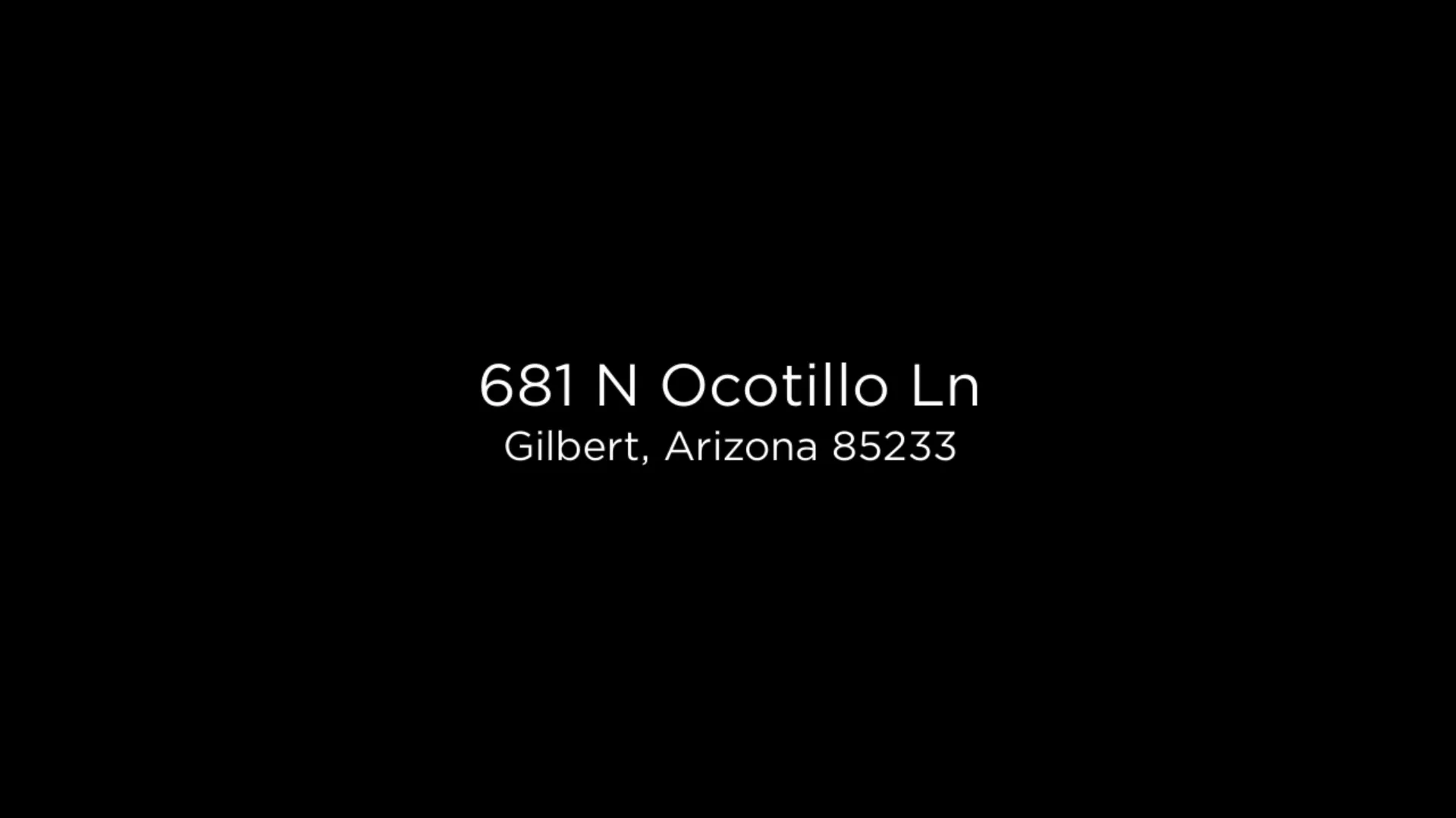 681 N Ocotillo Ln Gilbert, Arizona 85233 (MLS) on Vimeo