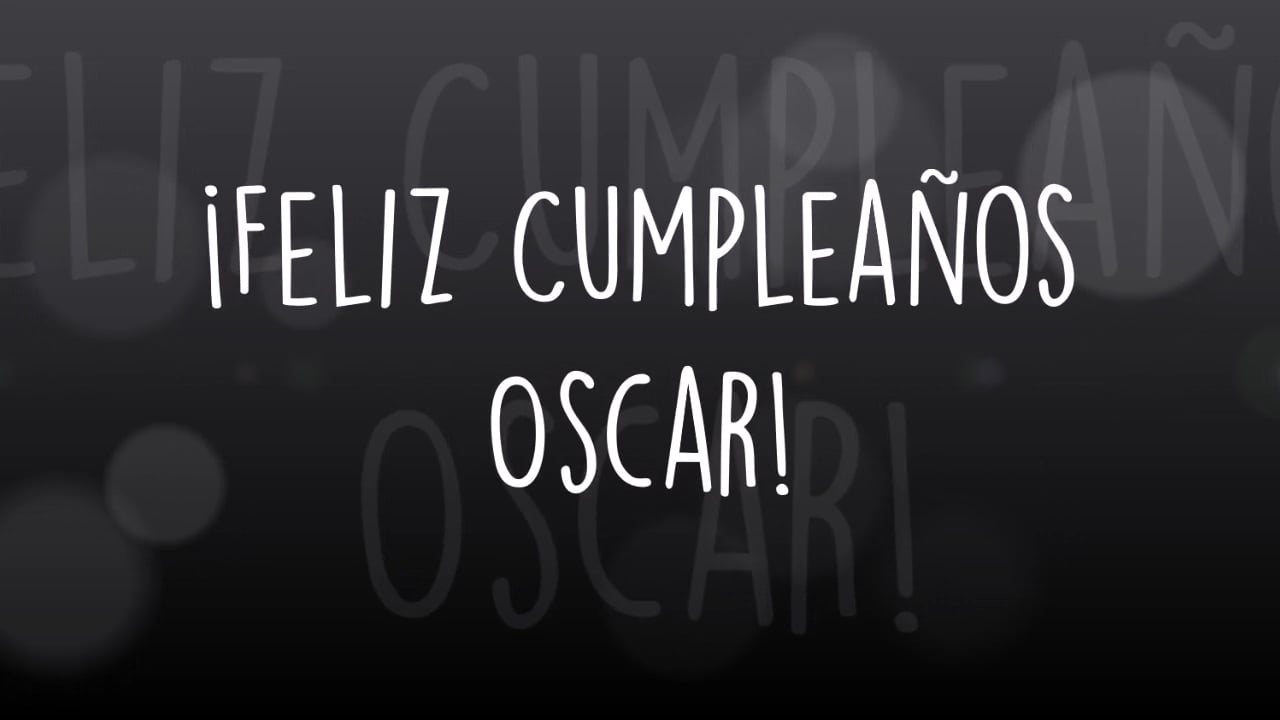 Feliz Cumpleaños Oscar!!!