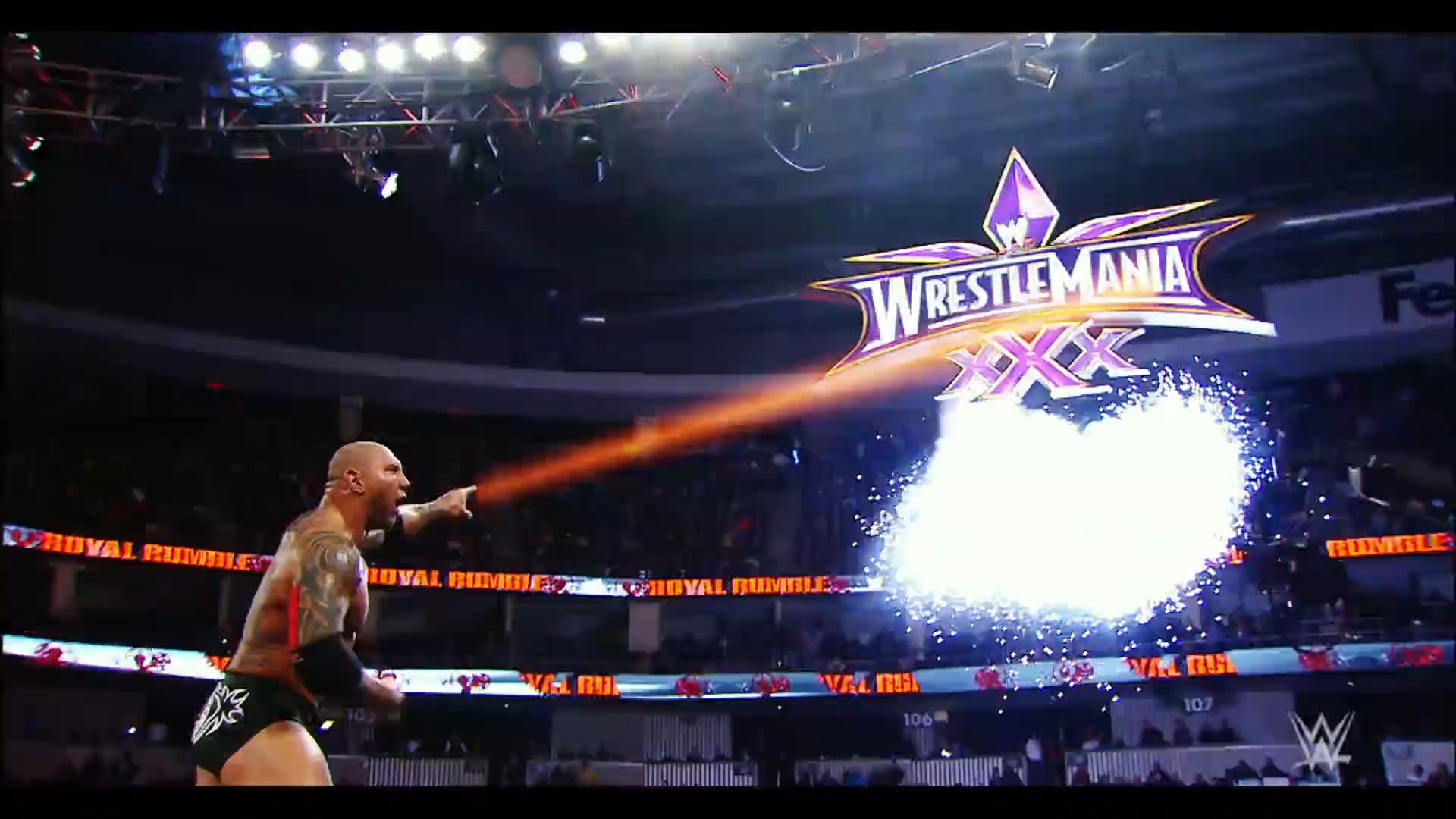 WWE Superstars ... and lasers?