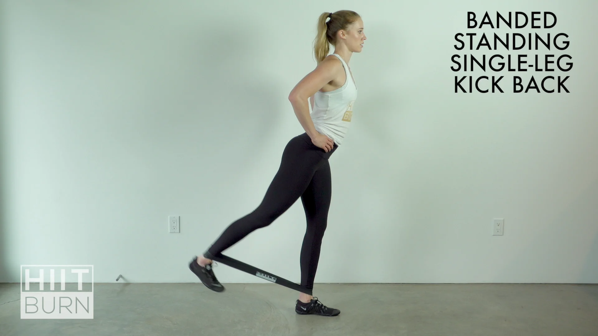 Standing Leg Extension - banded on Vimeo