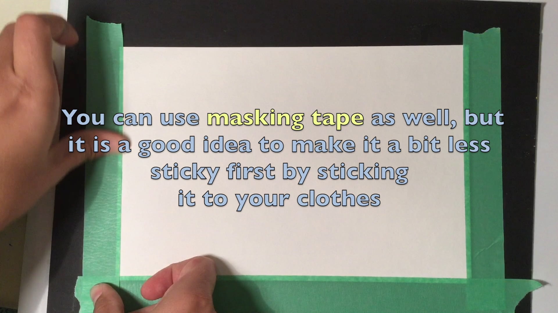 How to Tape down Watercolor Paper on Vimeo