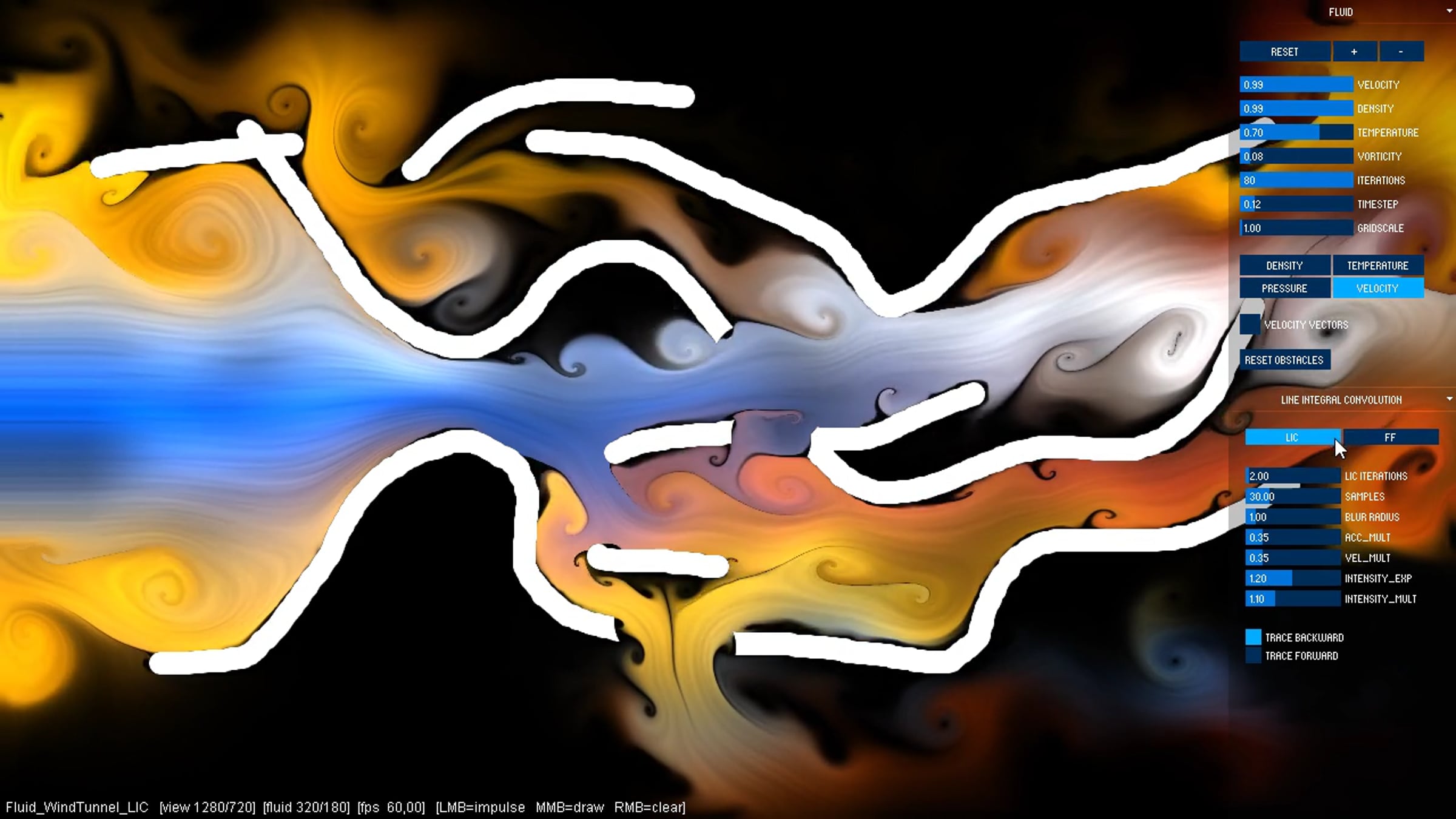Line Integral Convolution (LIC) - WindTunnel