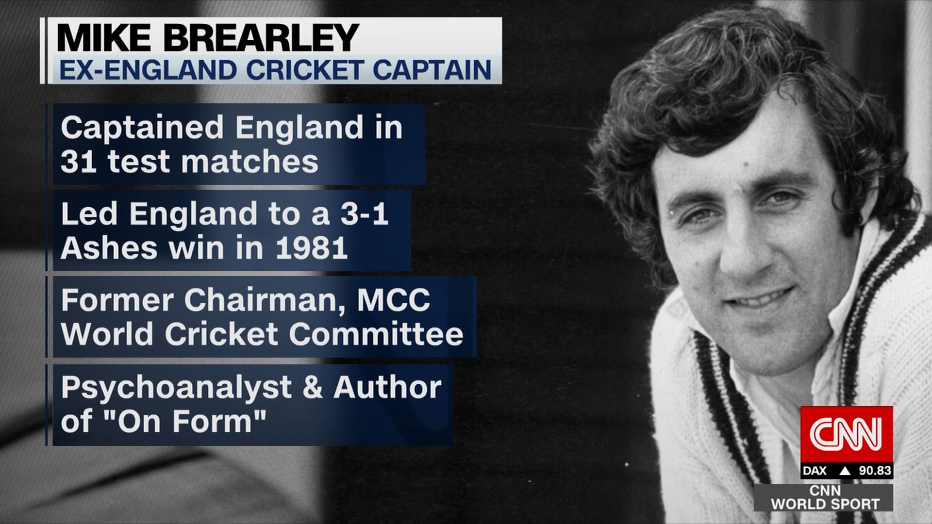 CNN World Sport - Mike Brearley INTV