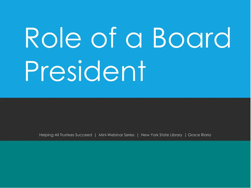 Role of a Board President