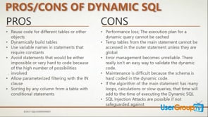 Dynamic SQL: Tables and Pivots