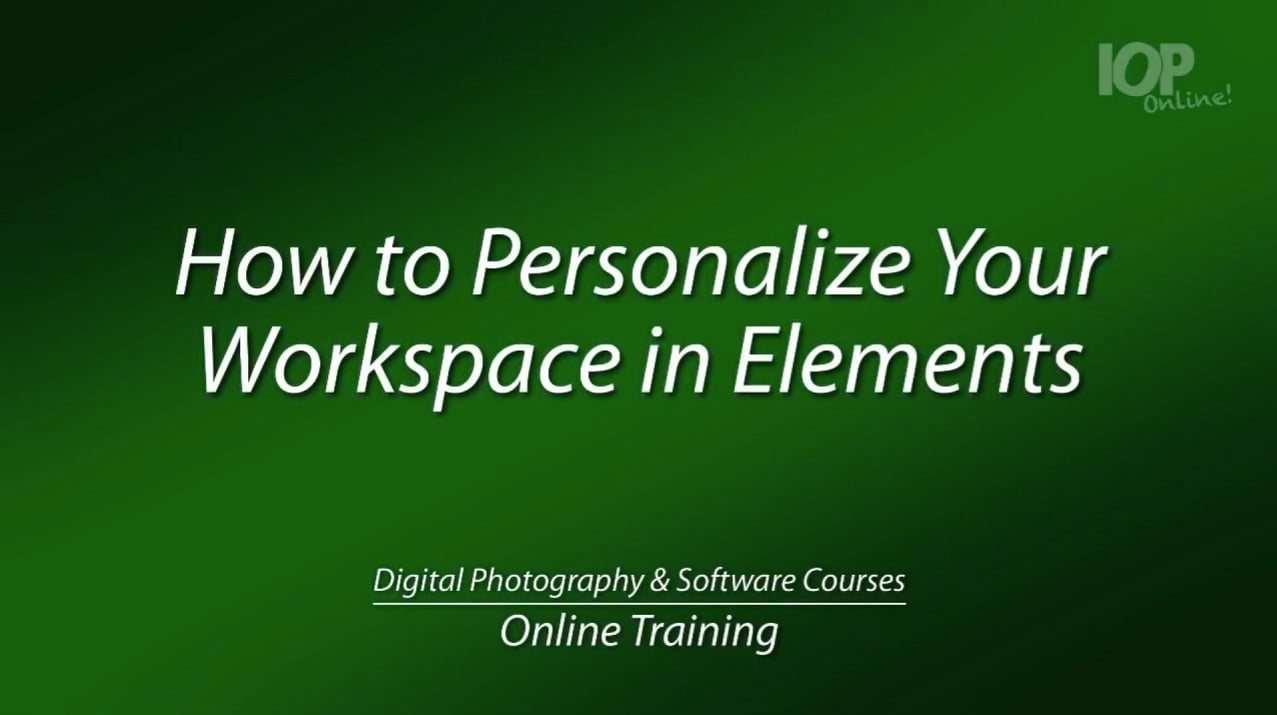 HOW TO PERSONALIZE YOUR WORKSPACE IN ELEMENTS on Vimeo