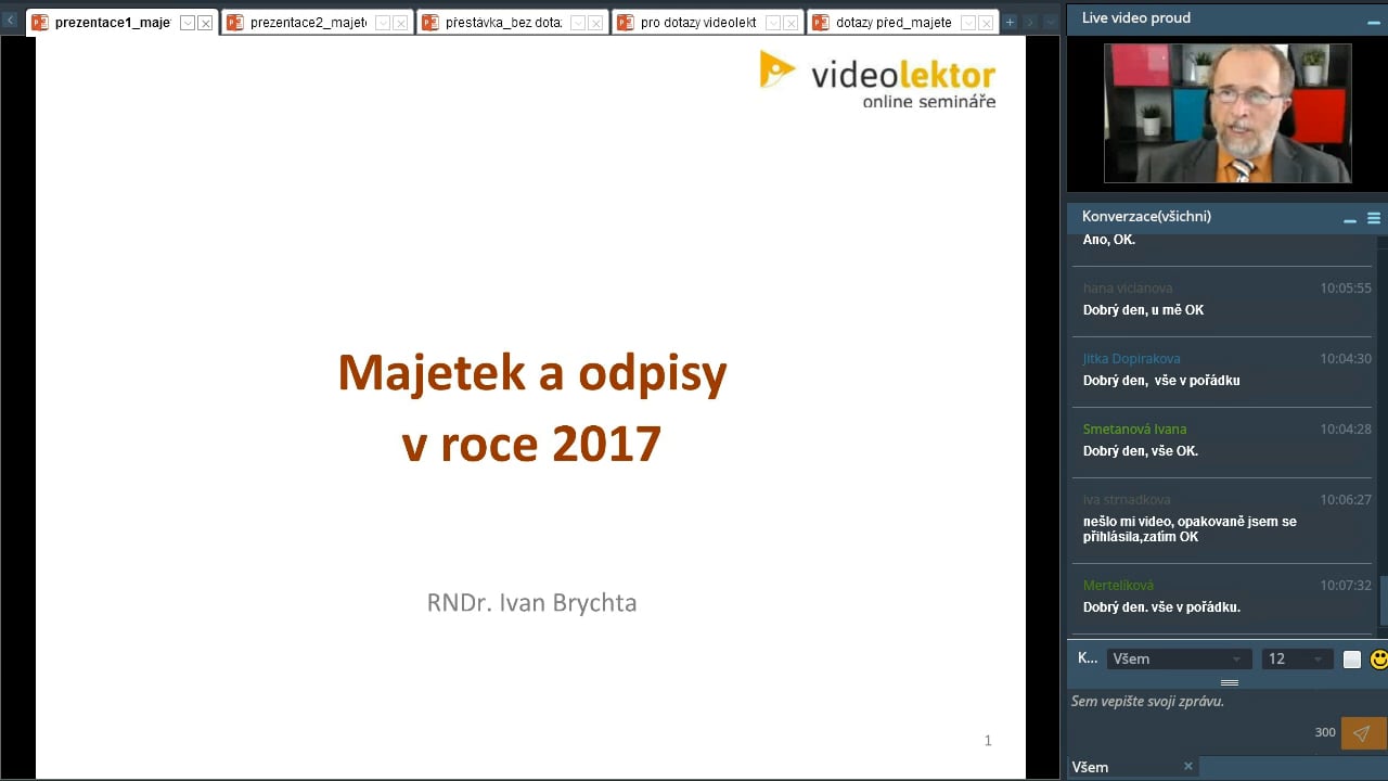 Majetek a odpisy 2017