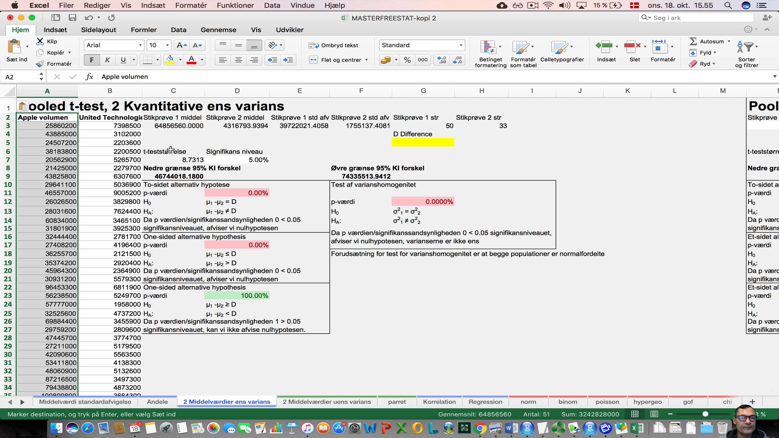 Pooled unpooled t-test Freestat on Vimeo