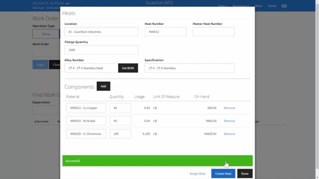 Heat Creation and Assignment