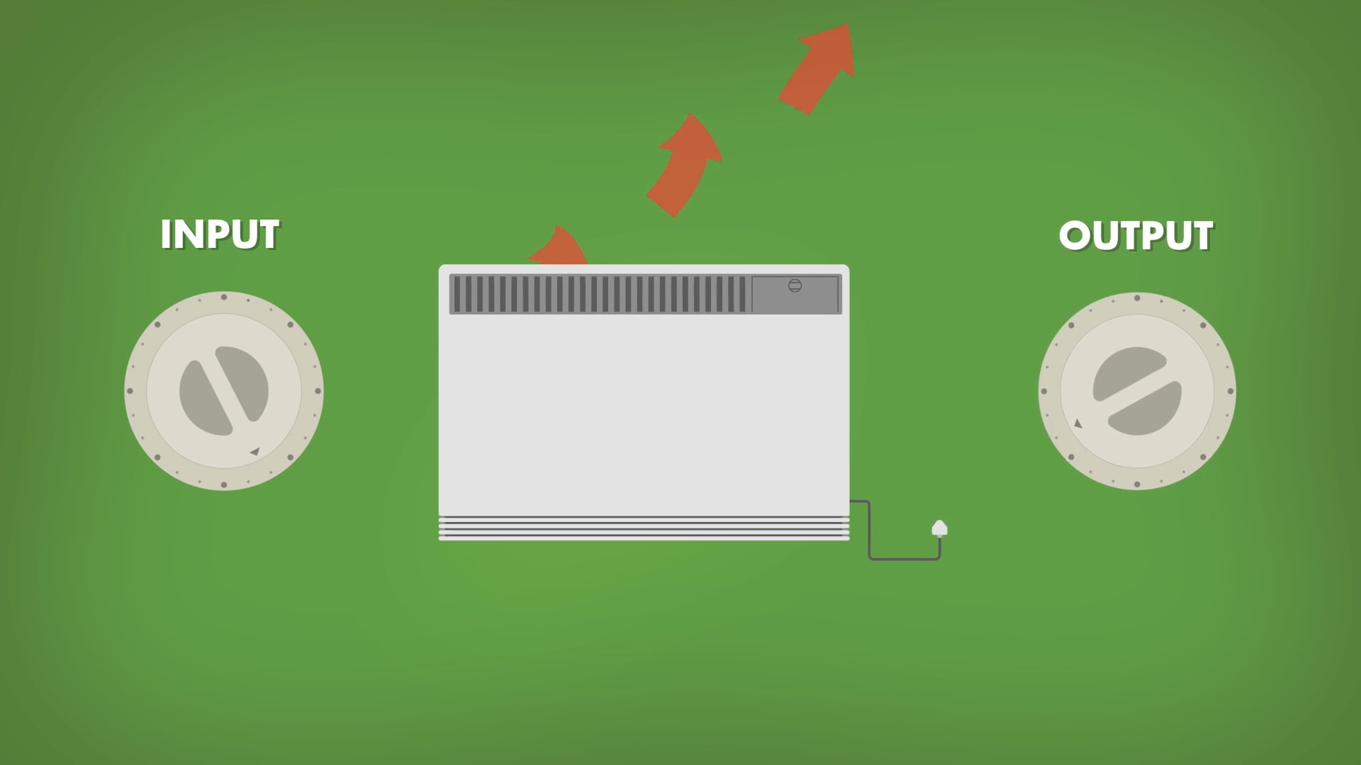 Graphic showing how a storage heater works