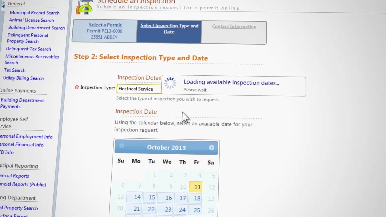 Schedule an Inspection Online
