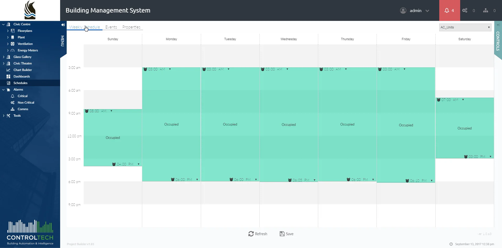 Controltech BMS Scheduling Demonstration on Vimeo