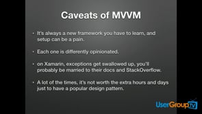 MVVM for mobile, don't do it cause comeone told you.