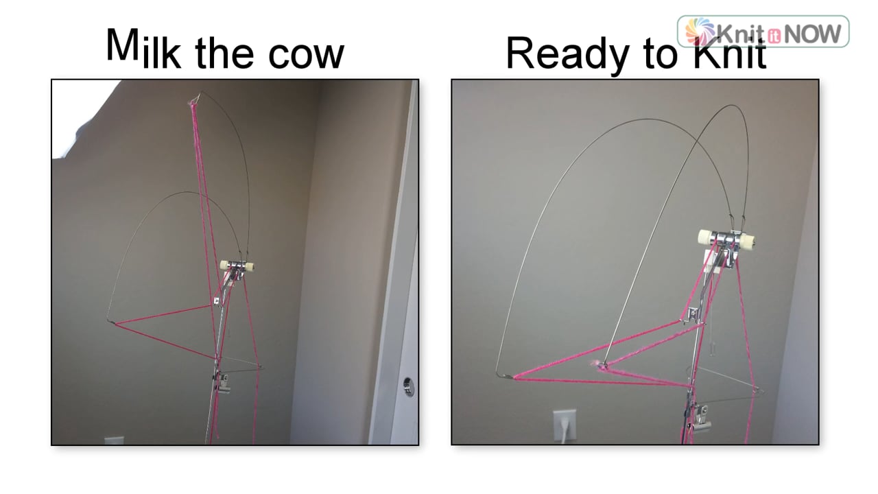 Milk the Cow Yarn Tension Machine Knitting Tutorial