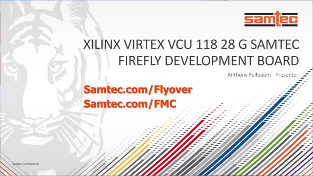 用于Xilinx VCU118开发套件的Samtec FireFly™ 6'铜缆