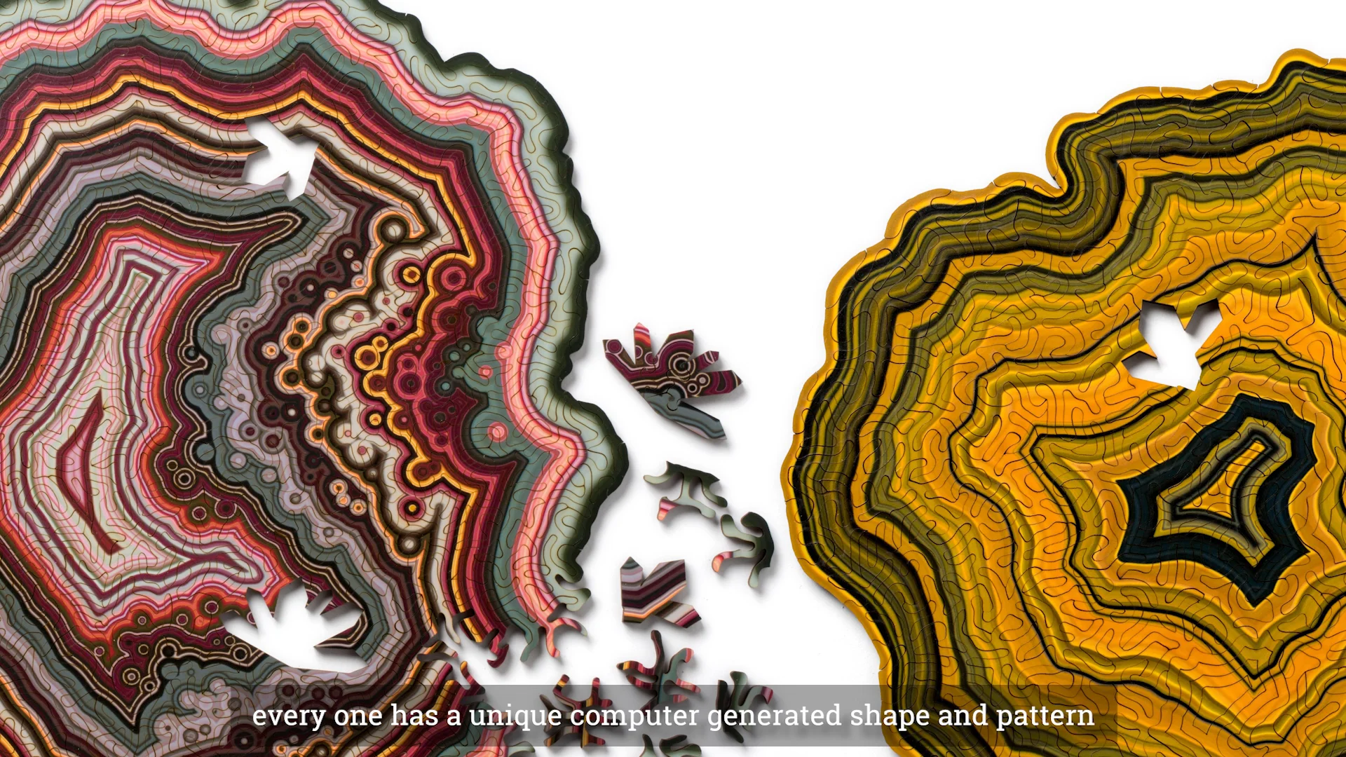 Geode Puzzle｜ストーンの幾何学パターンをパズルにした世界に1つだけ