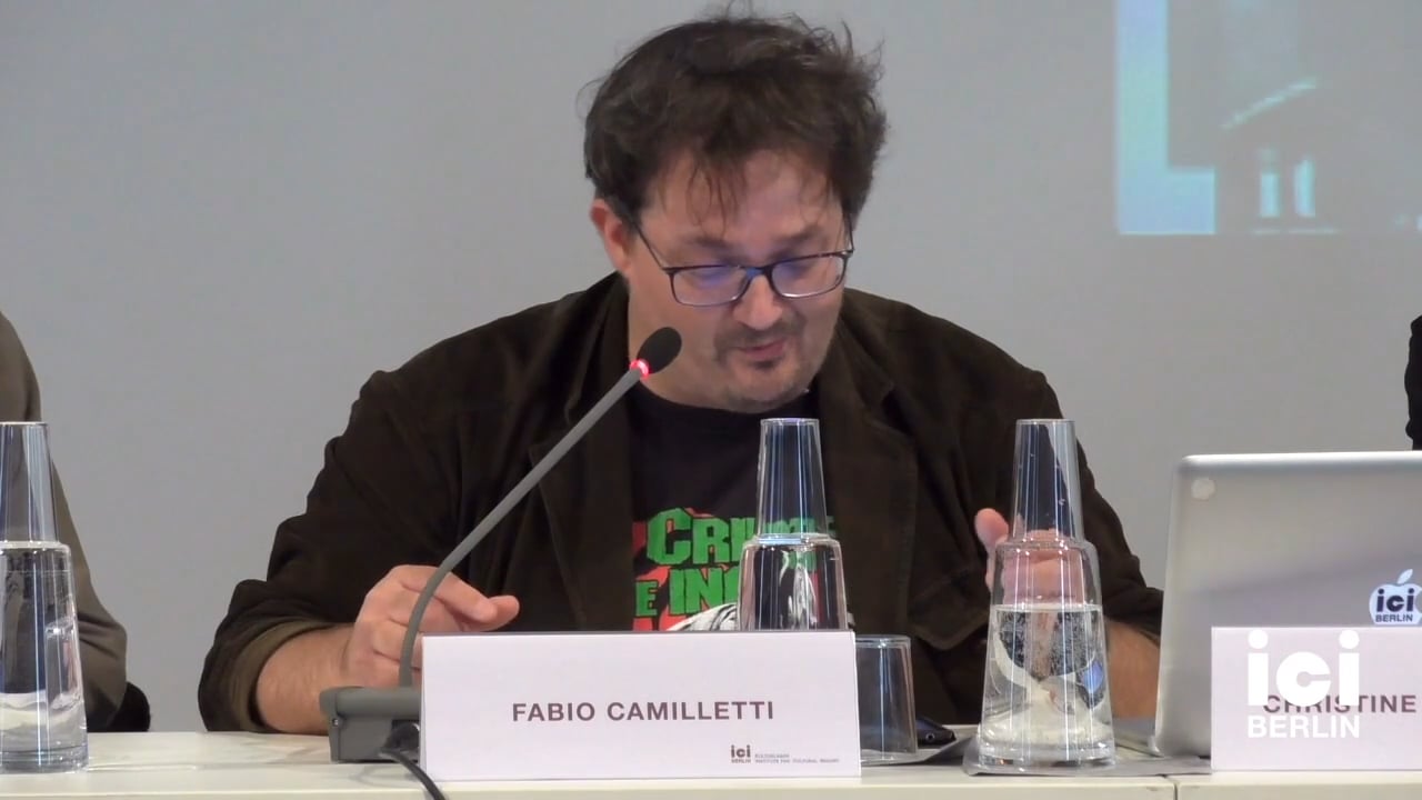 Talk by Fabio Camilletti (Panel VIII)