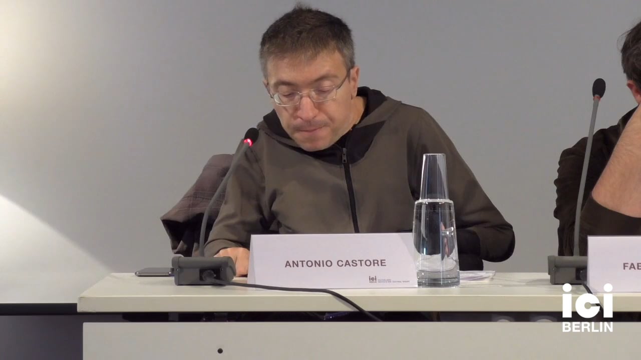 Talk by Antonio Castore (Panel VIII)
