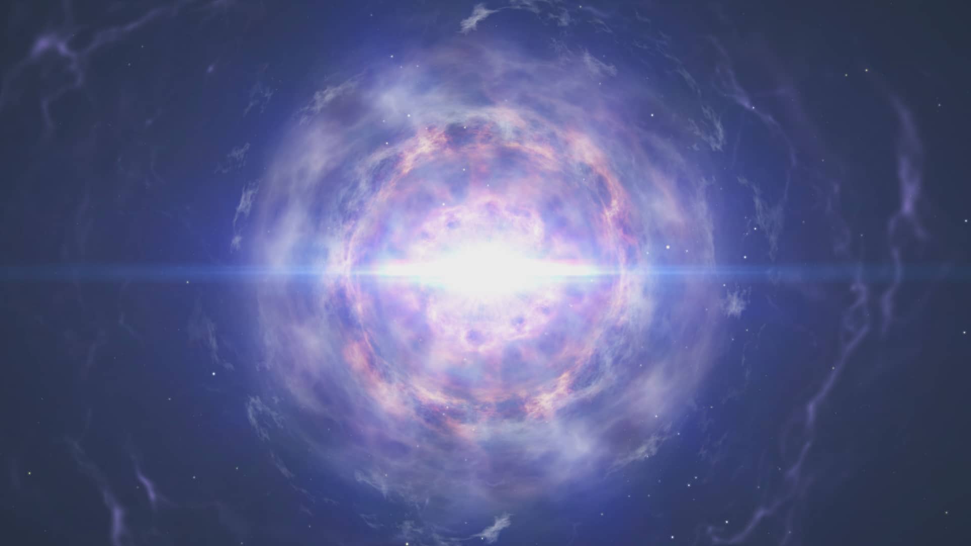 Neutron star merger animation ending with kilonova explosion on Vimeo