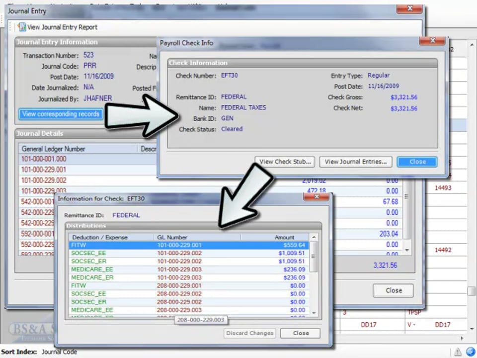 Journal Entries Table View