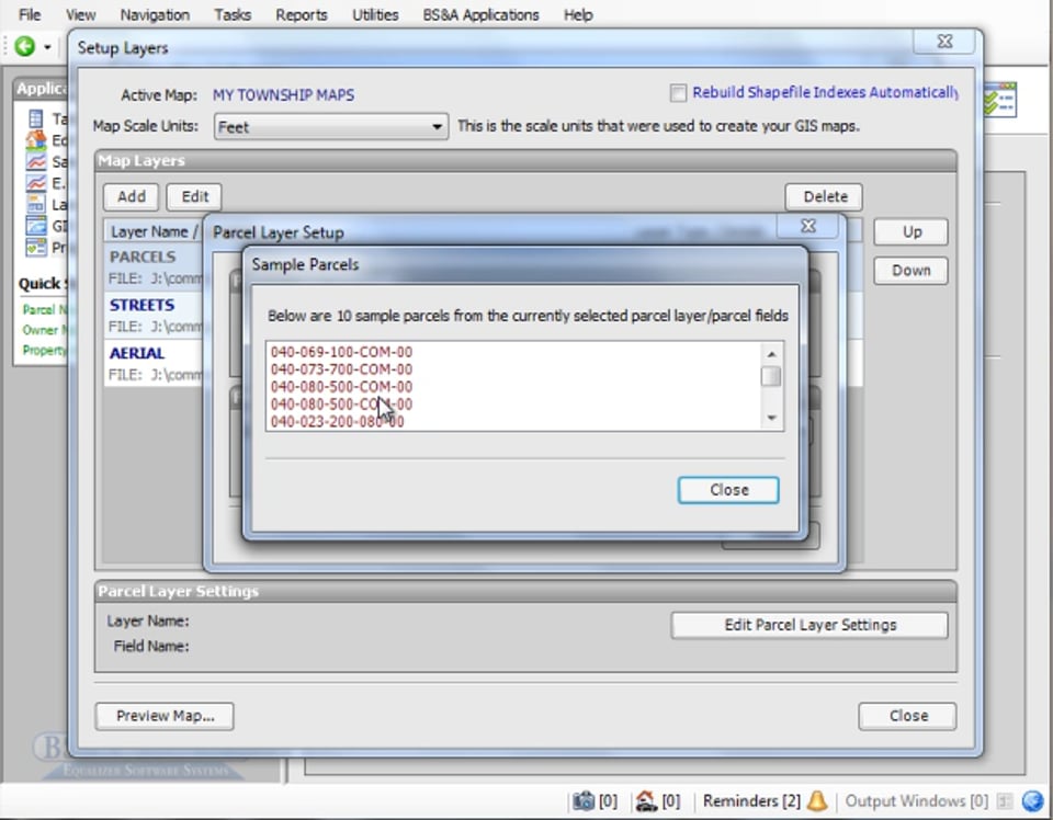 Setup of GIS integration