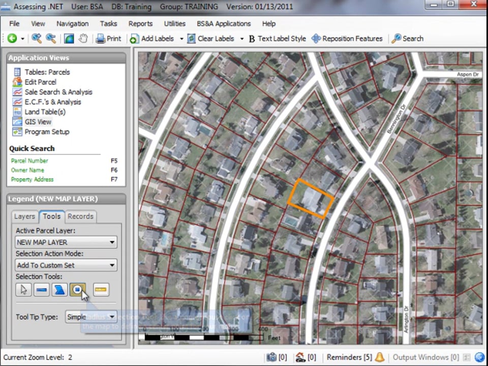 Creating Mailing Labels Using the Radius Tool
