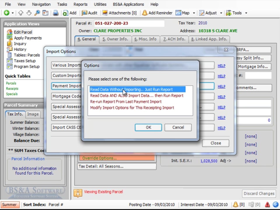 Mortgage Company Payment Import