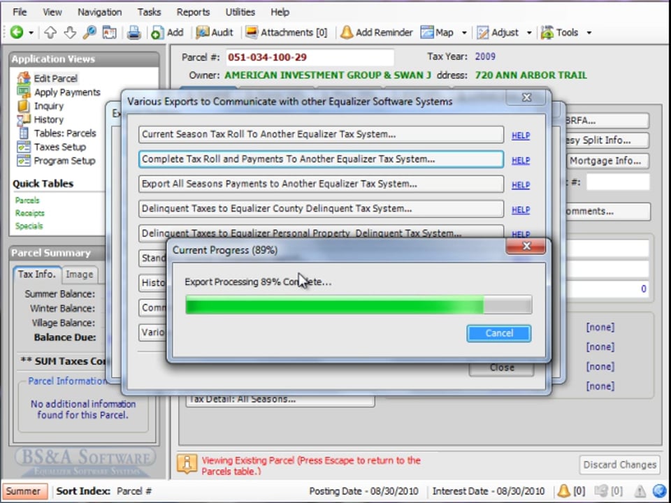 Complete Tax Roll Export