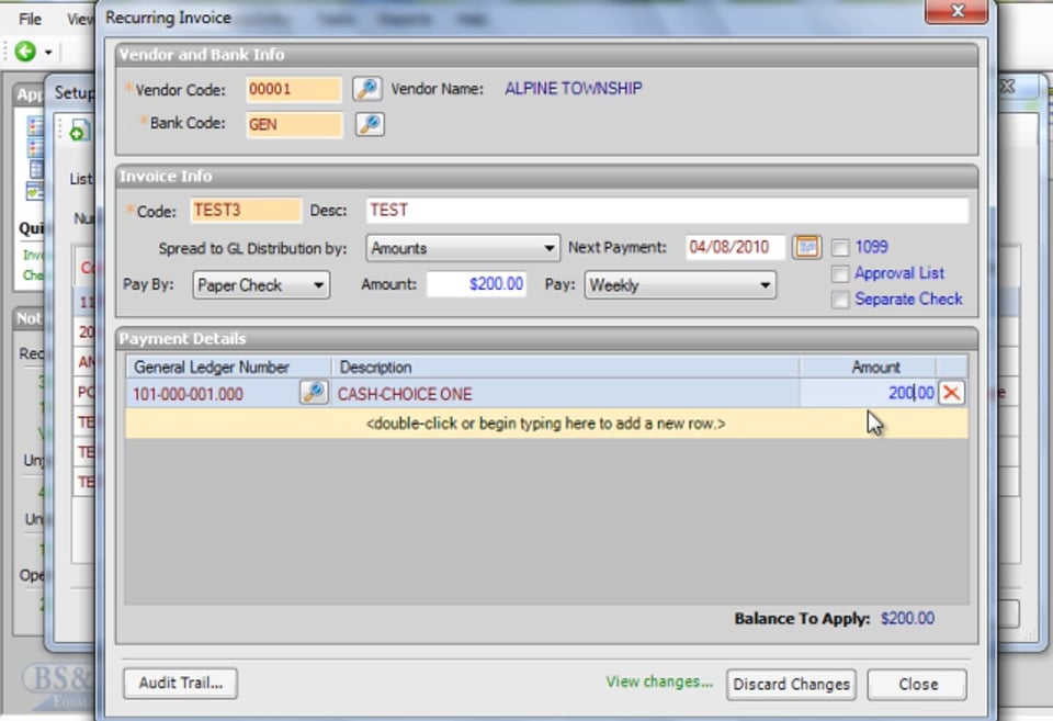 Setting up a Recurring Invoice