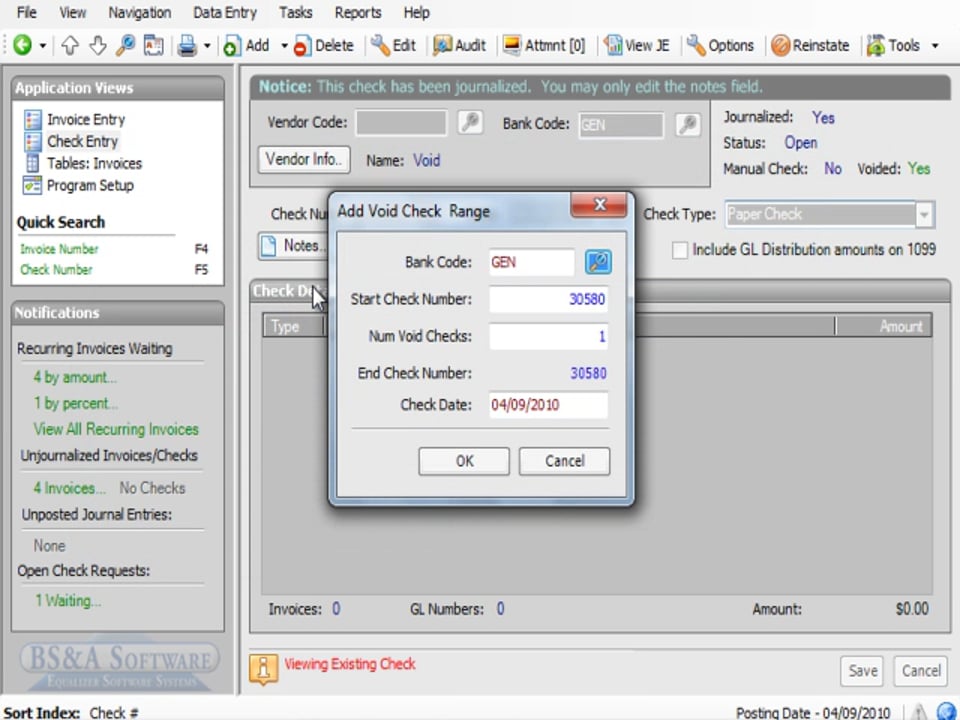 Adding Voided Checks
