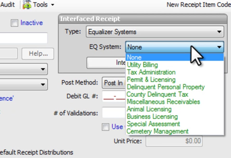 Adding Receipt Item Codes