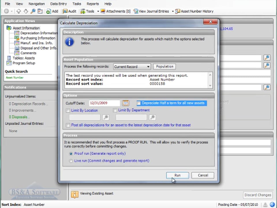 Calculating Depreciation