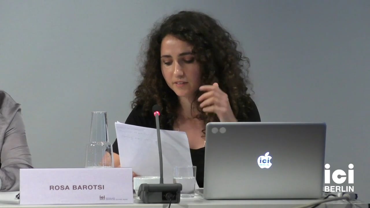Talk by Rosa Barotsi (Panel I)