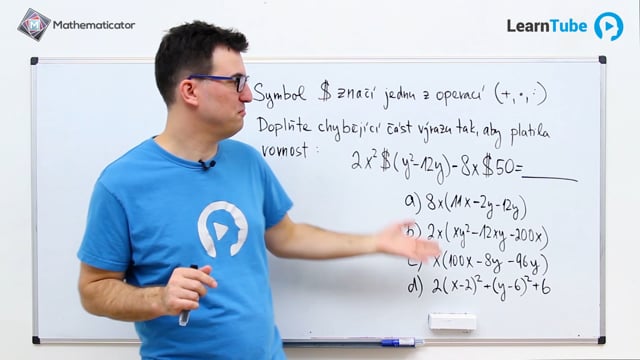 SCIO matika - 05. Doplňování operace a výrazu aby platila rovnost