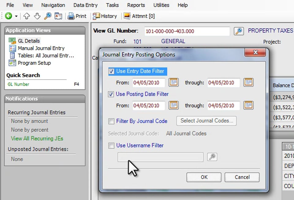 Posting Manual Journal Entry
