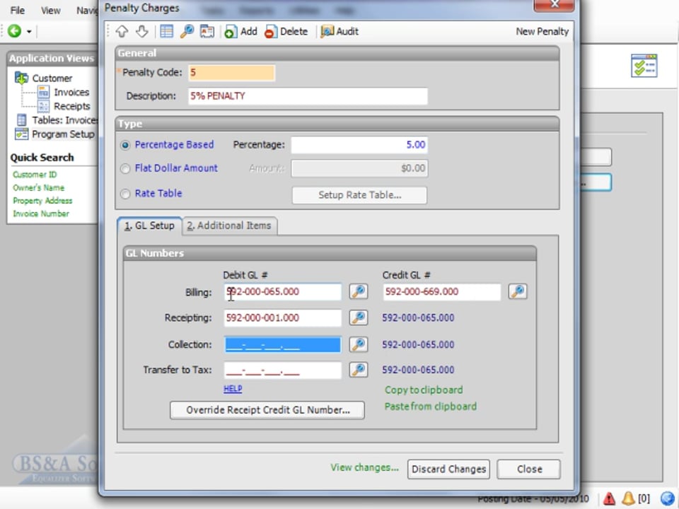 Adding a Penalty Charge