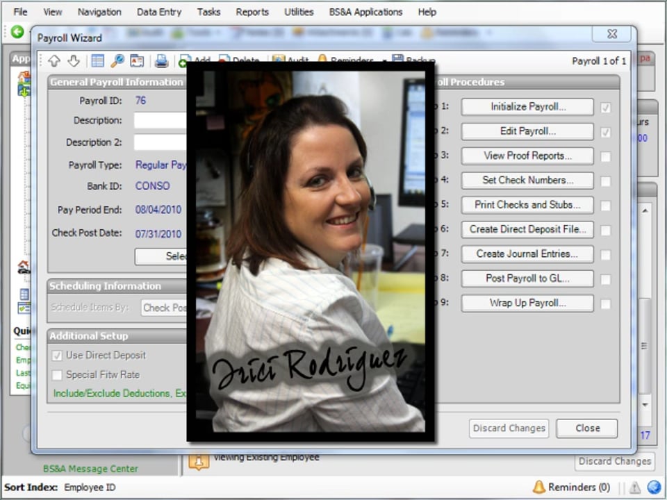 Adding a second employee check to a payroll