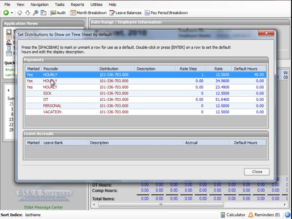 Editing Default Rows