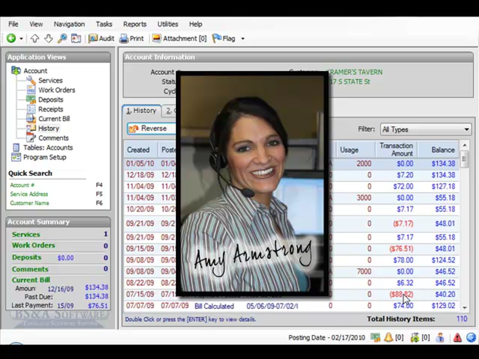 Utility Billing Demo: Quick Adjustments