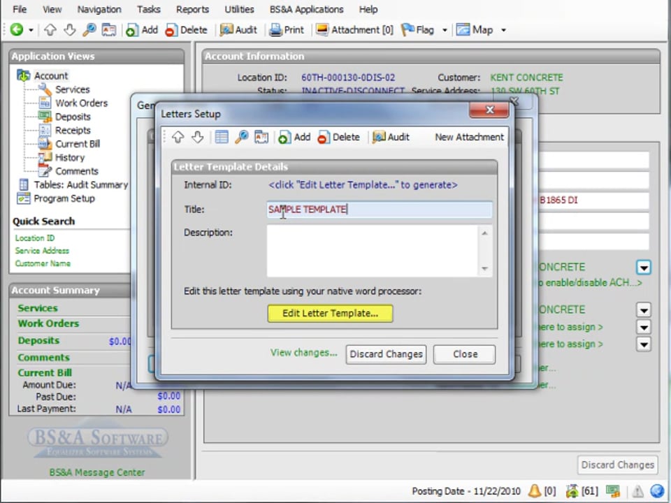 Adding a Letter Template