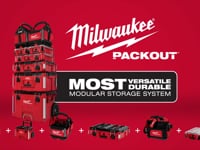 Milwaukee® PACKOUT™ 11 x 20 in. Red/Black 32 Pocket Tear-Resistant Fabric Tool Tote M48228320 at Pollardwater