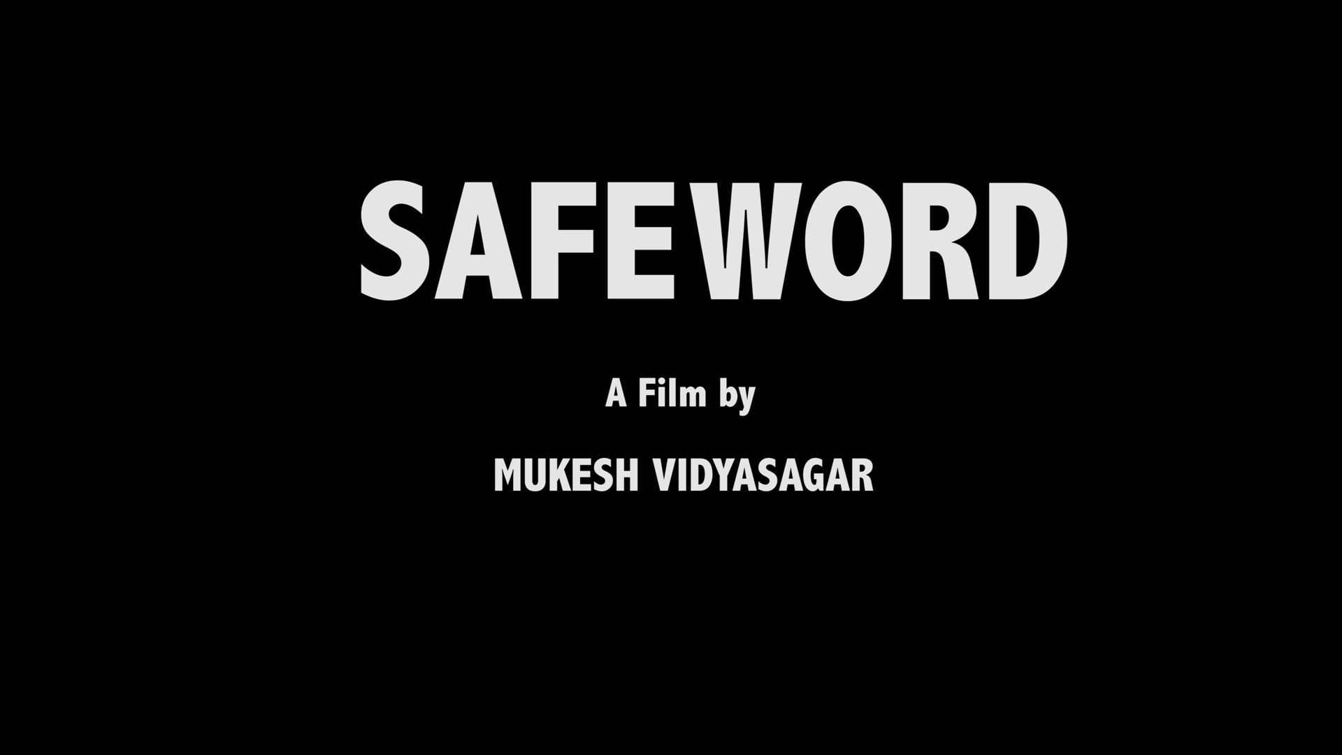 Safeword (Horror/Comedy short film)