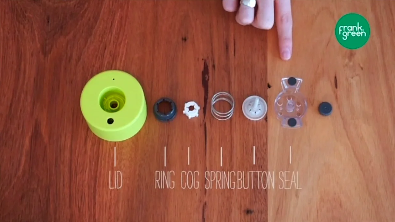 How to assemble: Frank Green push button lid 