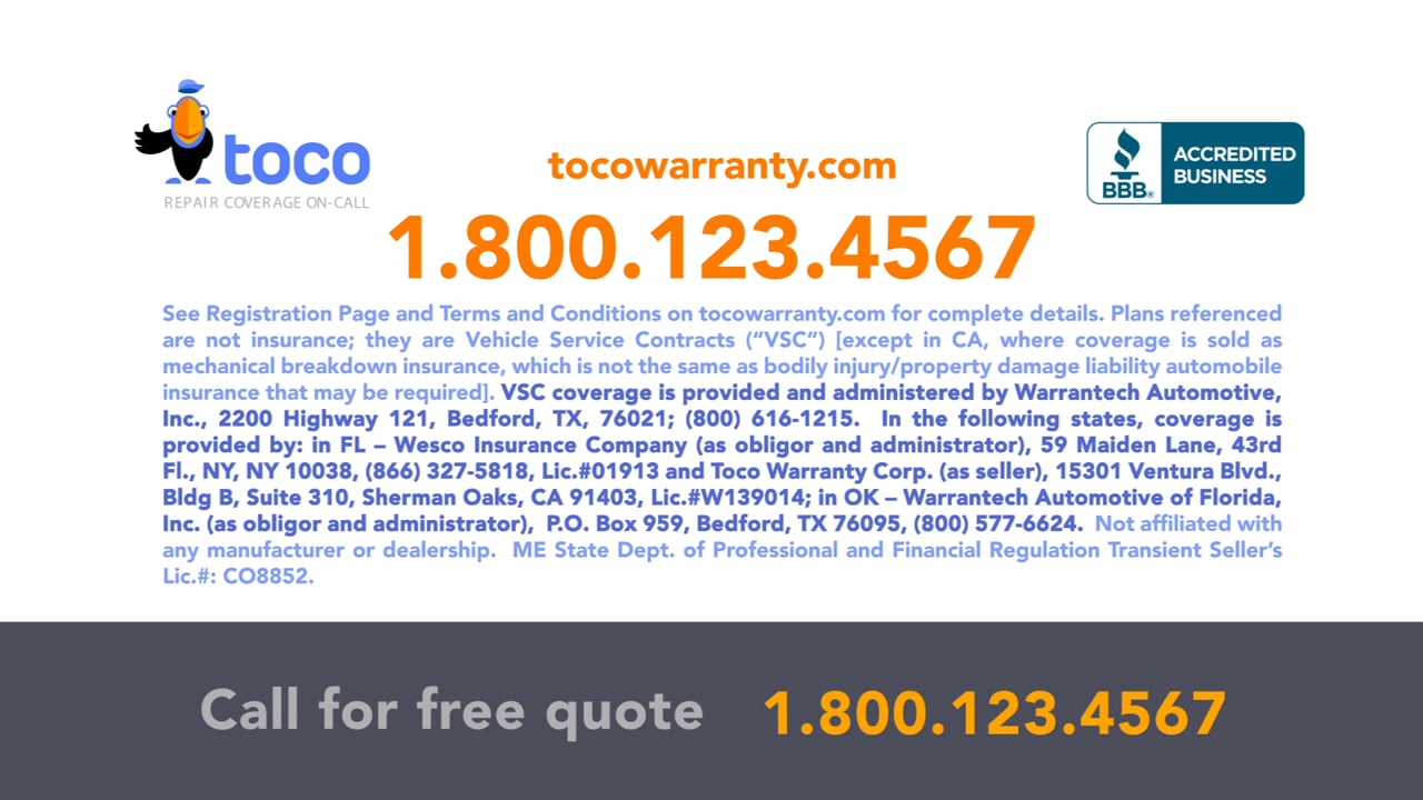 Toco Warranty 2016 07 28 Animated Spot on Vimeo
