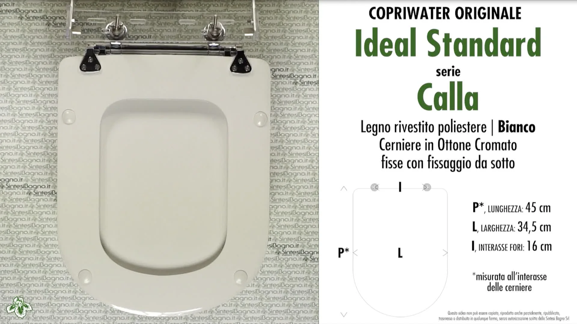 Copriwater Ideal Standard AQUATONDA BIANCO