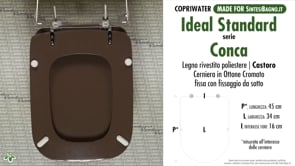 Copriwater IDEAL STANDARD CONCA. Ricambio DEDICATO IDEAL STANDARD. Linea  ✓ECONOMICA Smile. VIDEO / SCHEDA TECNICA on Vimeo