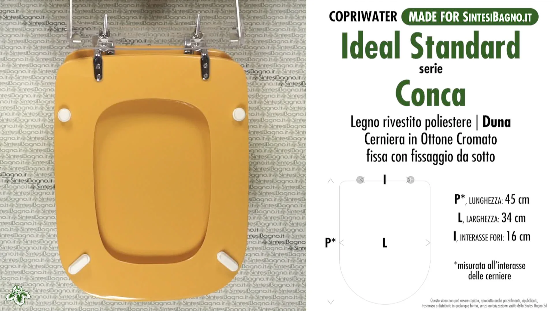 Copriwater CONCA IDEAL STANDARD CASTORO 