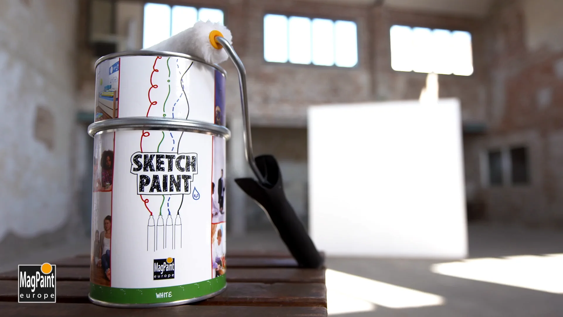 SketchPaint Matte White 1L — Whiteboard Paint, VOC-Free
