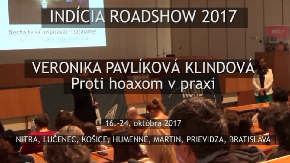Veronika Pavlíková-Klindová - Proti hoaxom v praxi